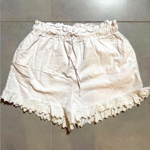 Francesca’s Blue Rain Kenya Eyelet Trim Soft Shorts - Picture 4 of 6